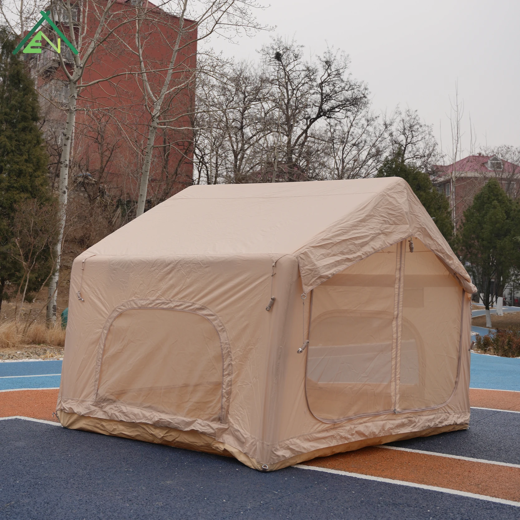Wholesale Inflatable Cabin Tent 7.5sqm Four-Season Waterproof Oxford Air Column Family Camping Tent Single Door Quick Setup