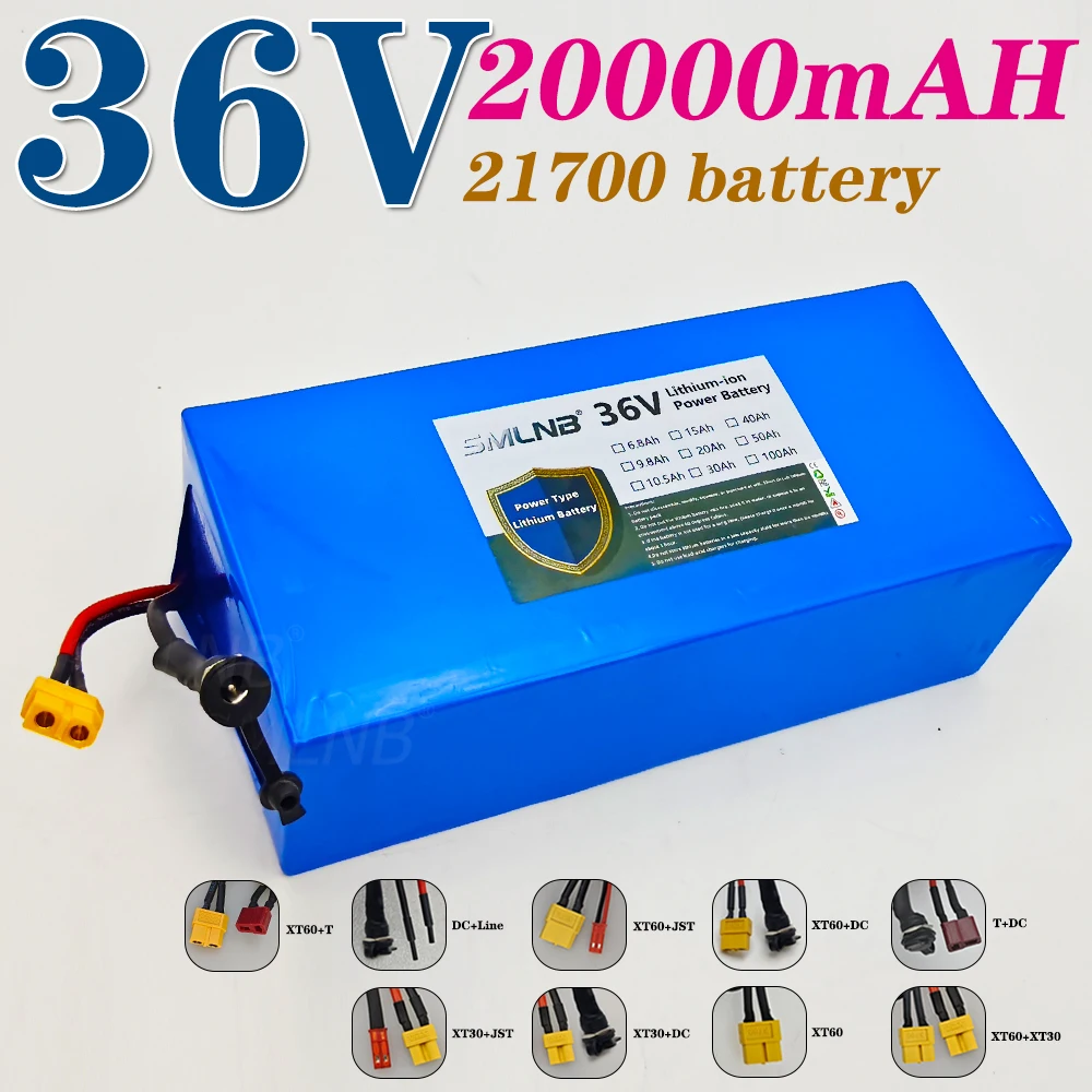 

New 36V 20Ah 21700 10S4P lithium battery pack,1000W high-power built-in BMS,various energy storage backup