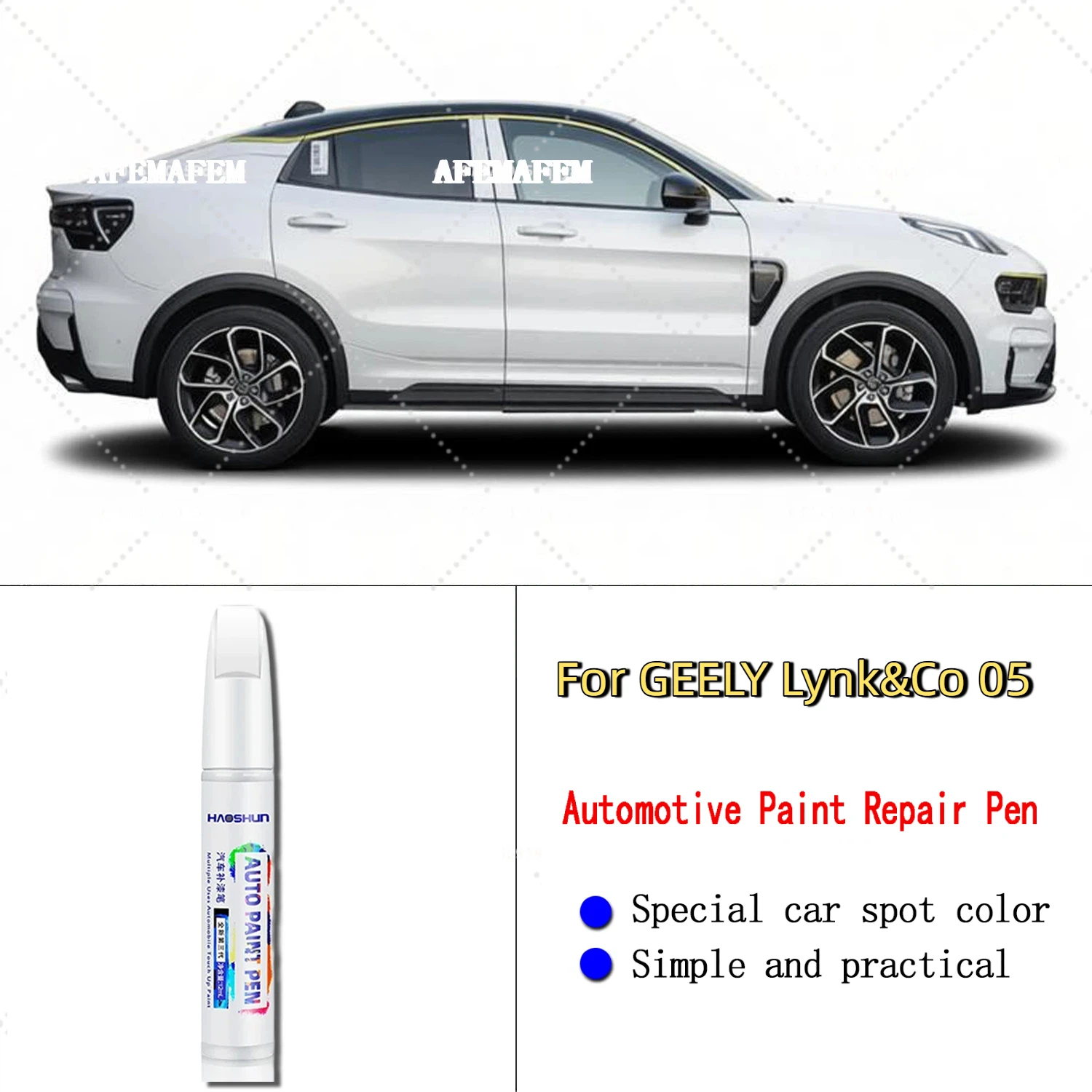 For GEELY Lynk&Co 05 Professional Paint Touch Up Pen Restores Original Factory Paint Finish Enhances Gloss Dark Green White