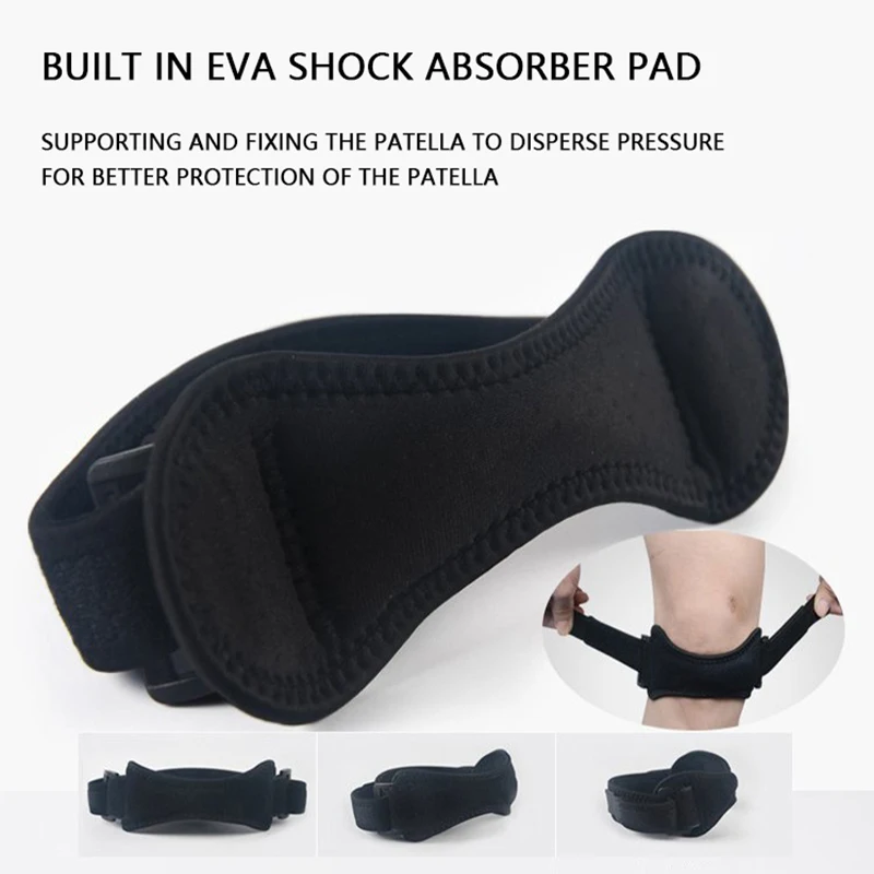 1pc Adjustable Knee Strap Patellar Tendon Pressurized Protector Support Slider Pad Rodilla Guard Badminton Running