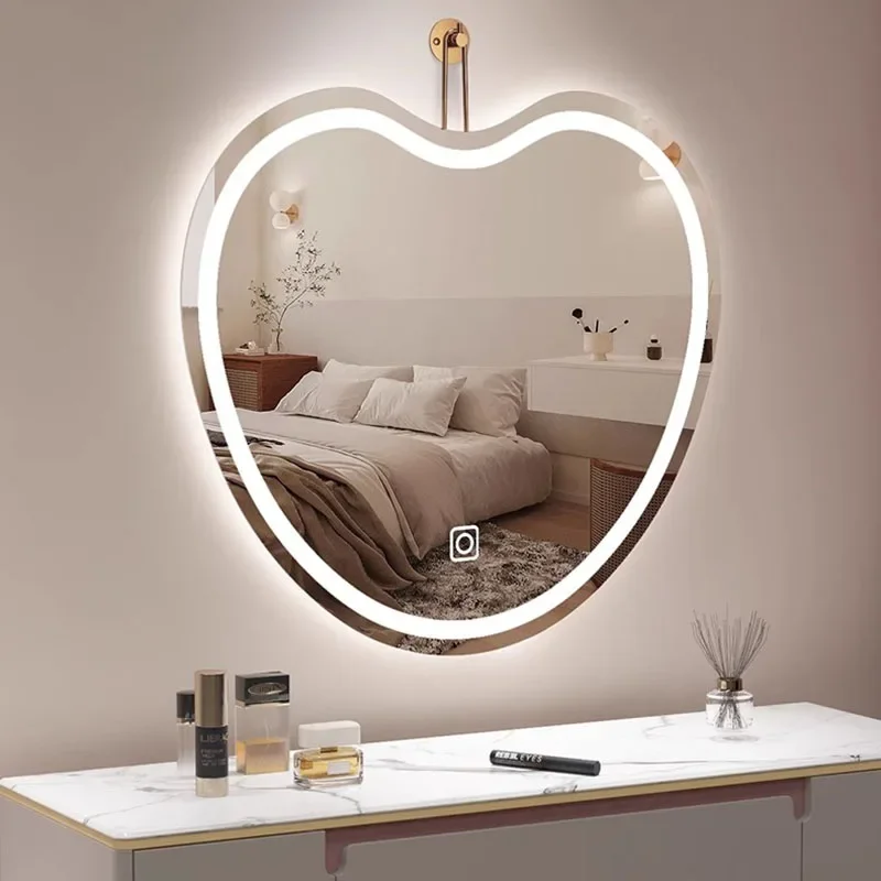 Minimalist Led Light Makeup Aesthetic Luxury Nordic Living Room Mirror Bedroom Nordic Espejos Decorativos Furniture Decoration