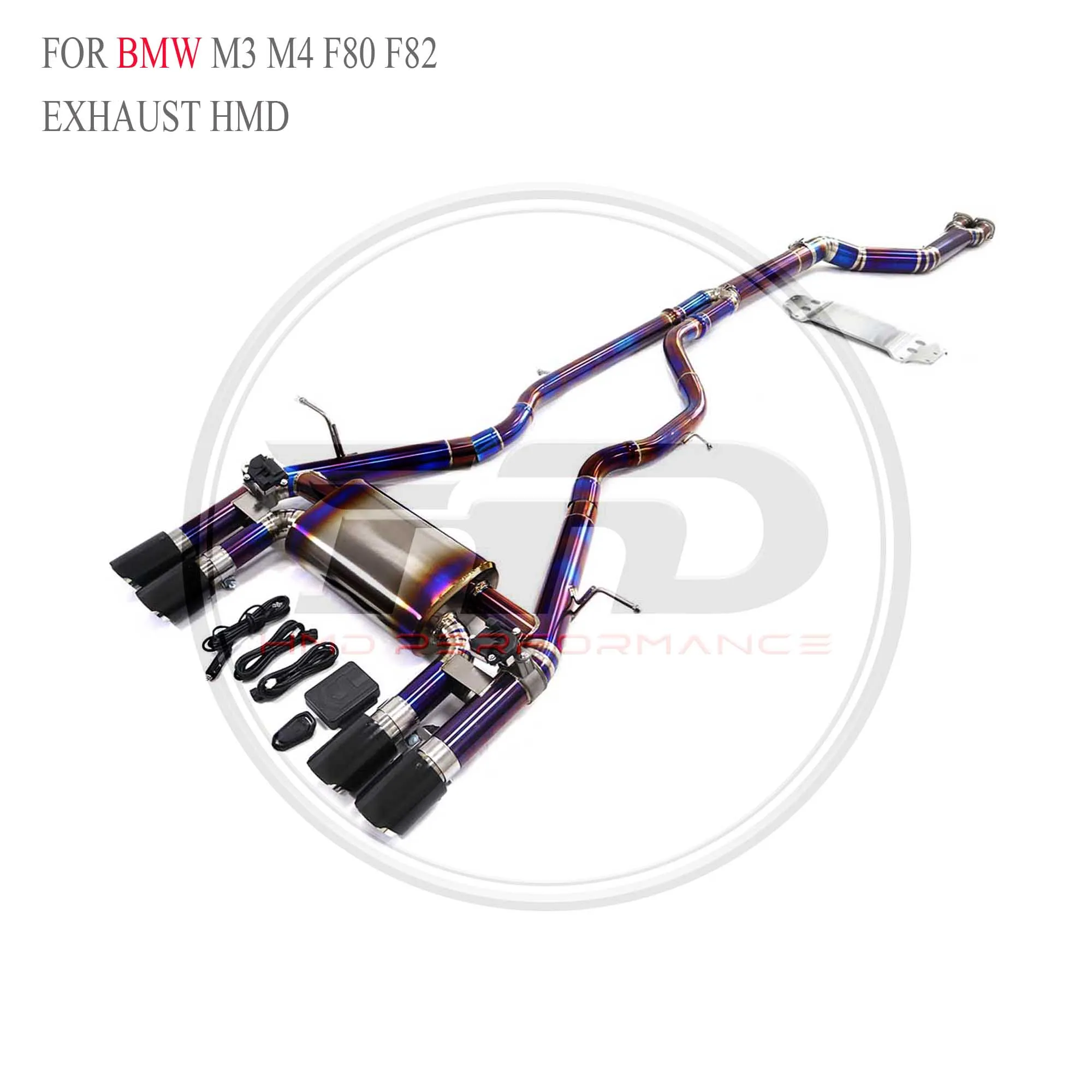 

for BMW M4 F82 Catback Exhaust - HMD Ti Cat Back Exhaust System Lightweight Racing Sound Deep Tone