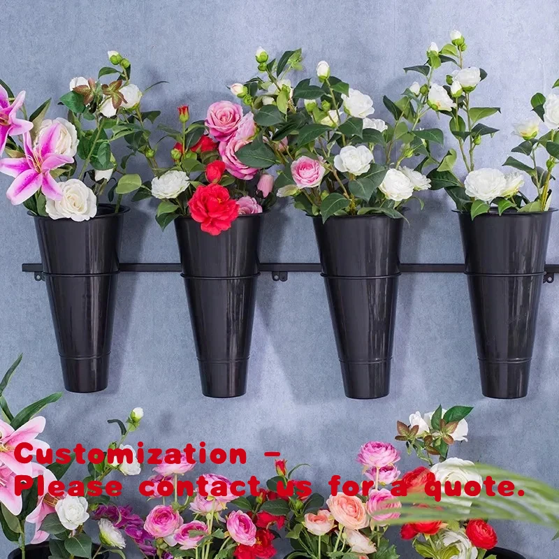 

custom.Flower Display Stand Steel Trapezoidal Multi-tiered Wall-Mounted Flower Stand Flower Bucket Storage Stand fo