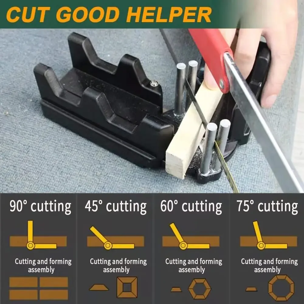 2-in-1 Mitre Measuring Cutting Tool Bevel Gauge And Mitre Box Measure Bevels And Miter Sawing Angle Cutting Tool For Baseboards