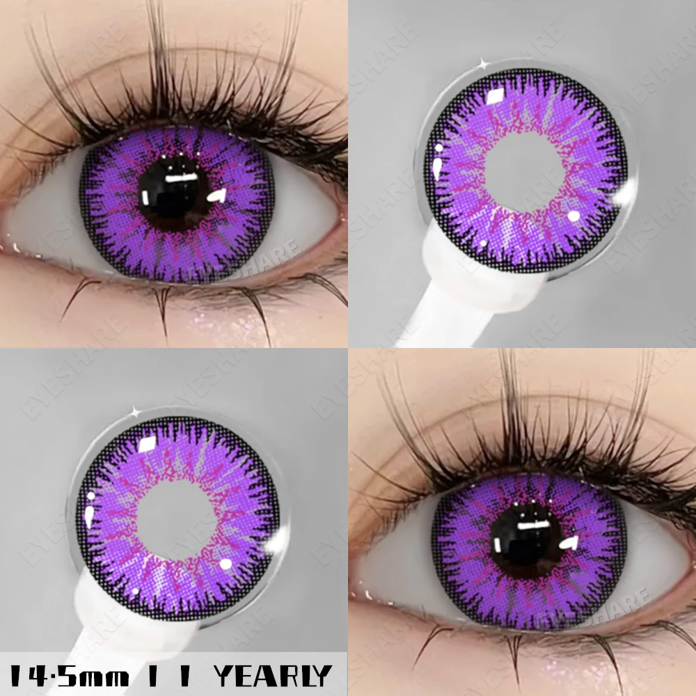EYESHARE Farbige Kontaktlinsen, 2 Stück, bunte Kontaktlinsen, Anime, Cosplay, Kontaktlinsen, Halloween, Schönheit, Make-up, Farblinse