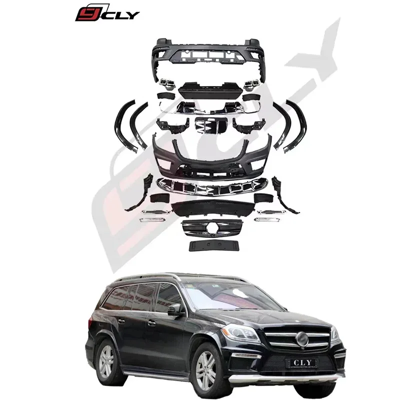 

Car Bumper Body Kit for GL 2015-2019 - Upgrade to GL63 ! Front/Rear Bumpers, Grill, Diffuser