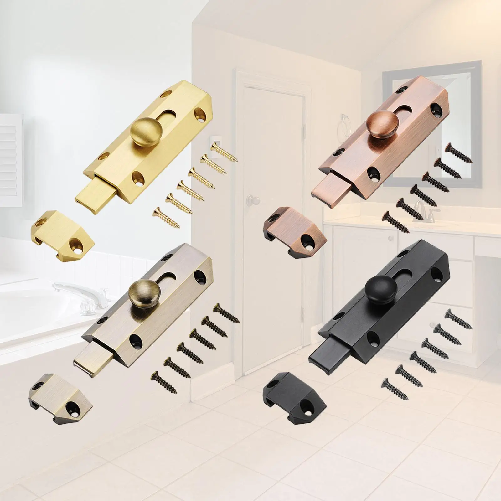 Security Sliding Door Hardware Multifunctional Waterproof Convenient Heavy Duty