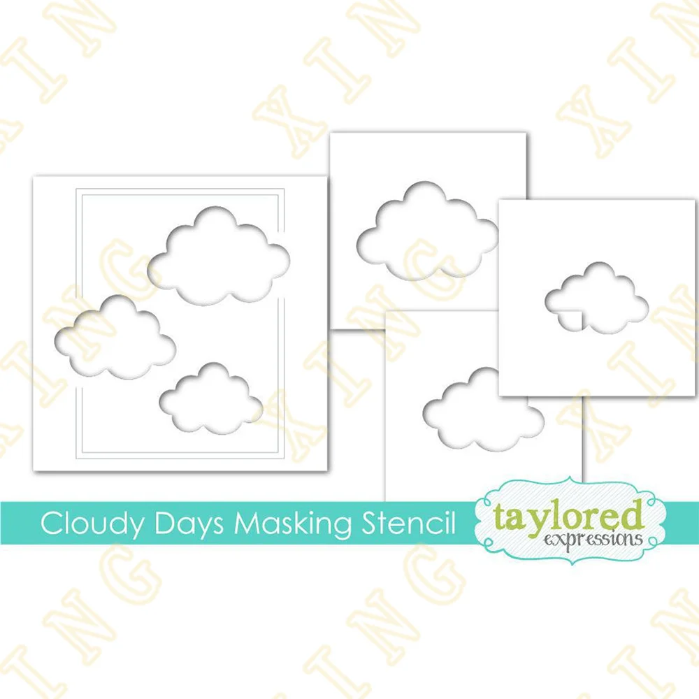 

Cloudy Days Masking DIY Layering Stencils Wall Painting Scrapbook Coloring Embossing Album Decorative Paper Card Template