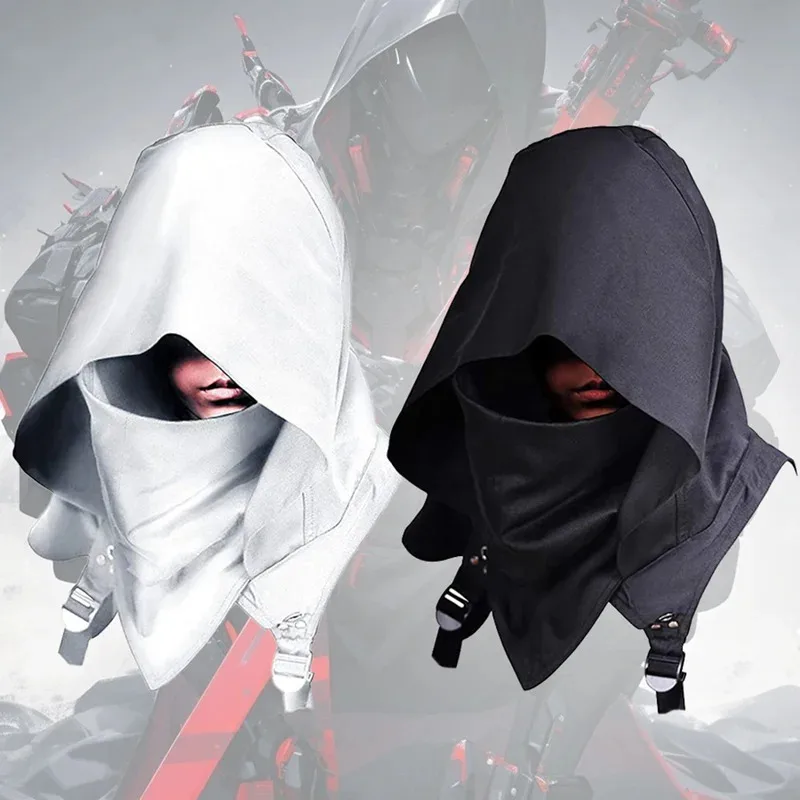 Cyberpunk Halloween Cosplay Hooded Cloak Medieval Role-playing Game Costume Accessory Steampunk Hat for Adults