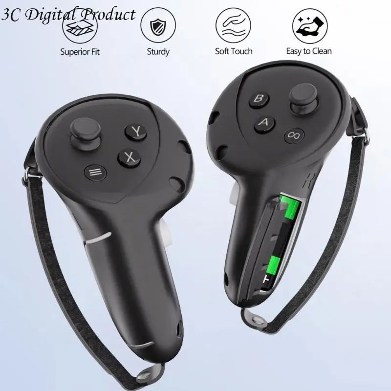 Améliore le manchon en silicone poignée pour les contrôleurs Quest3 / 3S Case complète Q84A