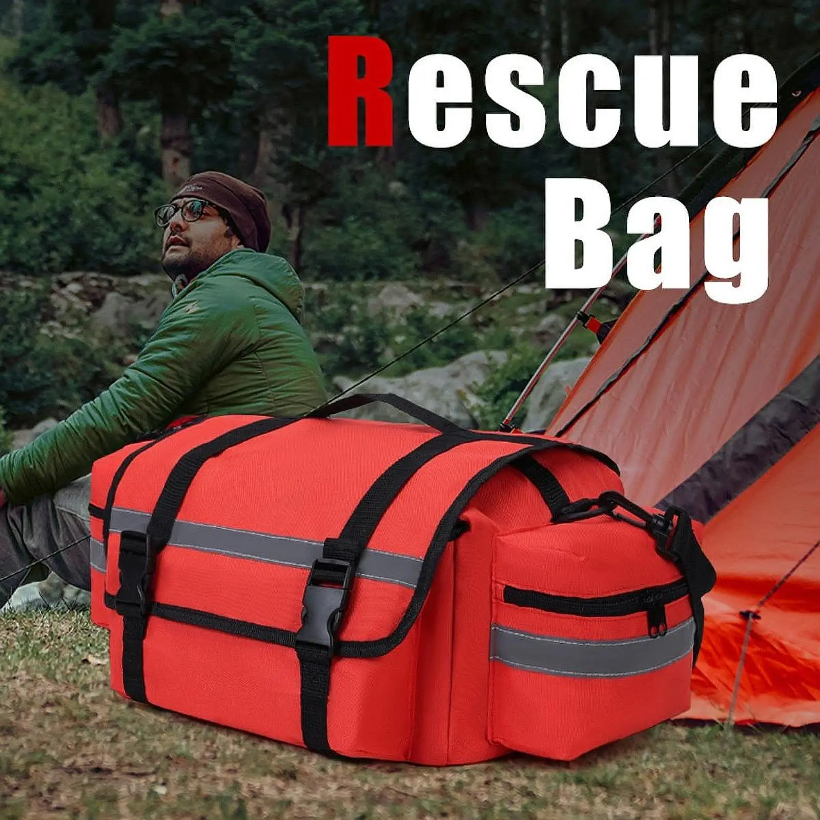 Erste-Hilfe-Tasche, Umhängetasche, Notfall-Set, Organizer für Wandern, Büro, Camping