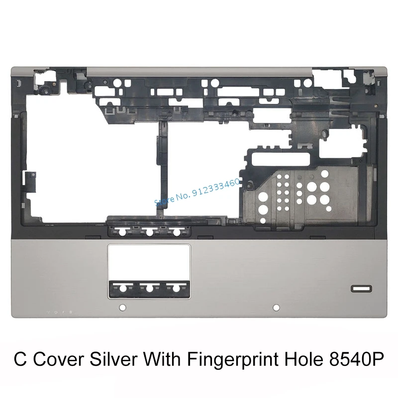 NEW Laptop For HP 8540P 8540W Series Palmrest With Fingerprint Hole Bottom Case Replacement Upper Case Silver Gray C D Shell