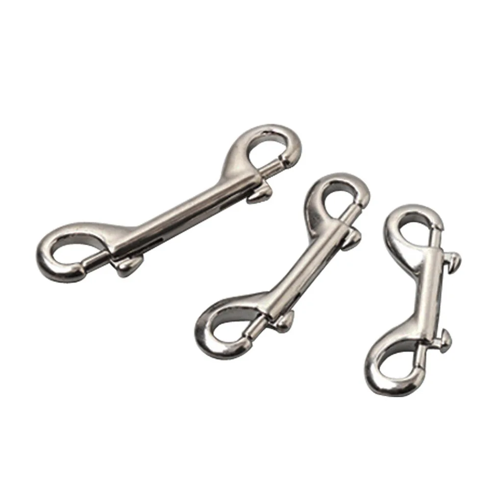 

115mm Stainless Spring Hook Carabiner Diving Double Ended Spring Buckle Double Ended Buckle Pet Chain Climbing Outdoor Gear