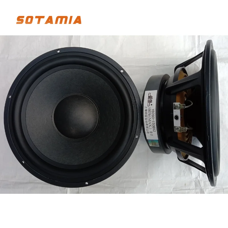 

SOTAMIA 1 шт. 8 дюймов 203 мм сабвуфер 8 Ом 100 Вт шерстяной бассейн алюминиевая рама большой магнит лихорадка аудио сабвуфер