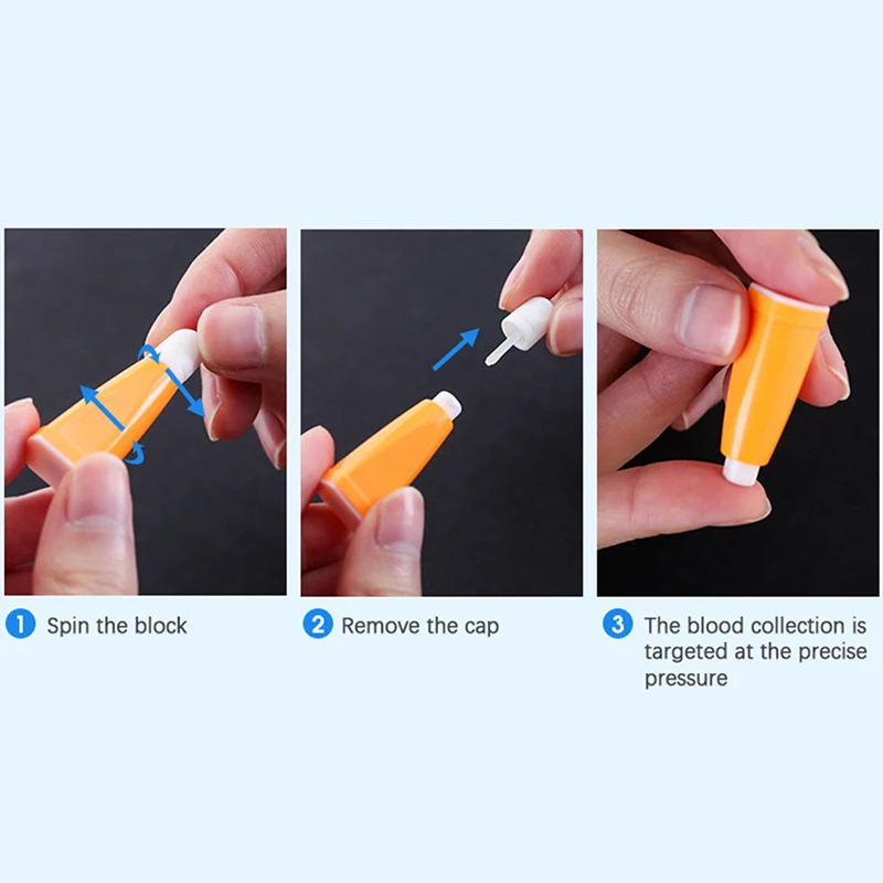 NEW 50Pcs Disposable Blood Collection Auto-retraction Needles Bloodletting Sterile Painless Lancets Fast