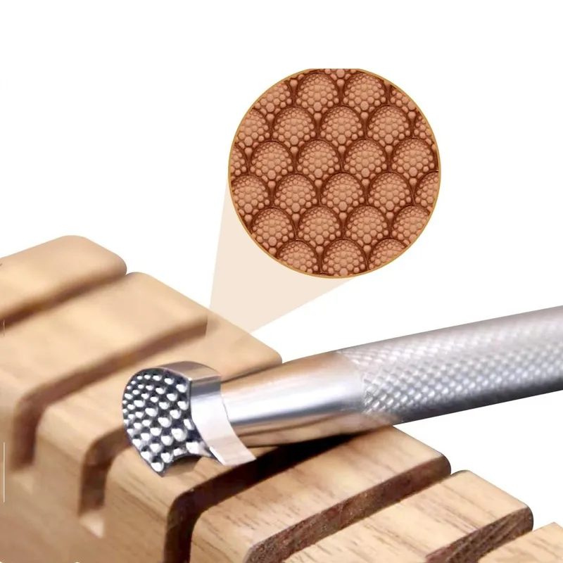 

Профессиональный инструмент для штампов из кожи из нержавеющей стали 304, чешуя дракона, перфоратор E803 для изготовления кожи (10 мм х 14 мм)