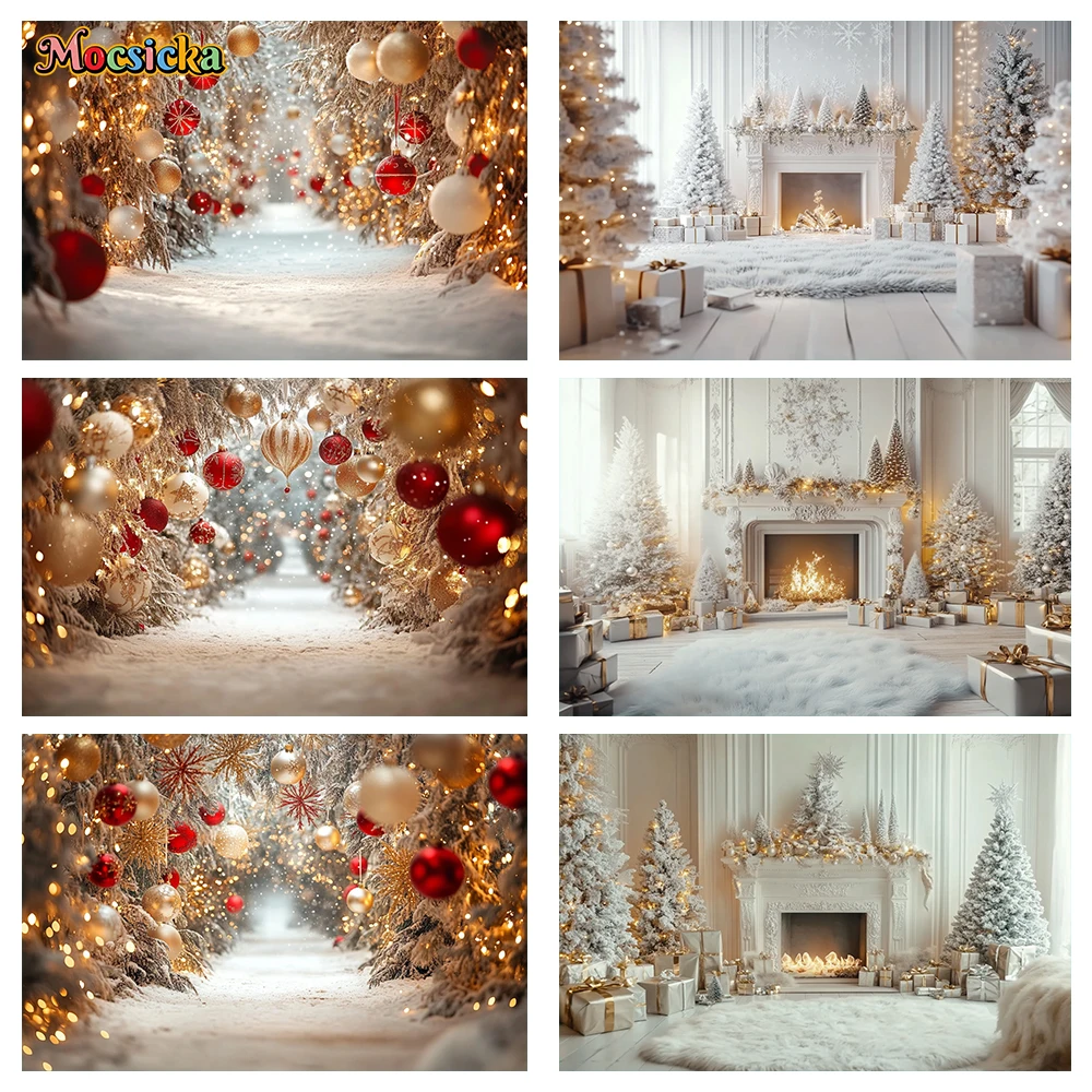 Mocsicka عيد الميلاد التصوير خلفيات الشتاء سانتا كلوز عطلة حزب الأسرة الأطفال الناس صور خلفيات الاستوديو