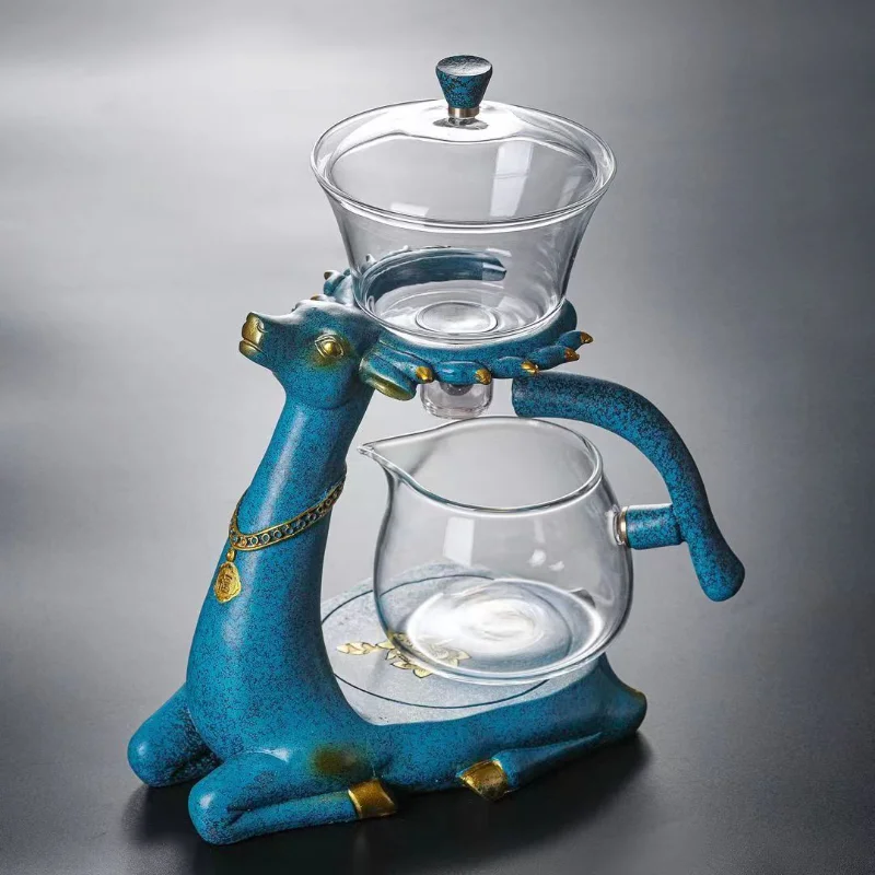 

Heat-resistant Glass Kettle Tea Pot High borosilicate glass tea maker Semi-automatic Lazy tea set