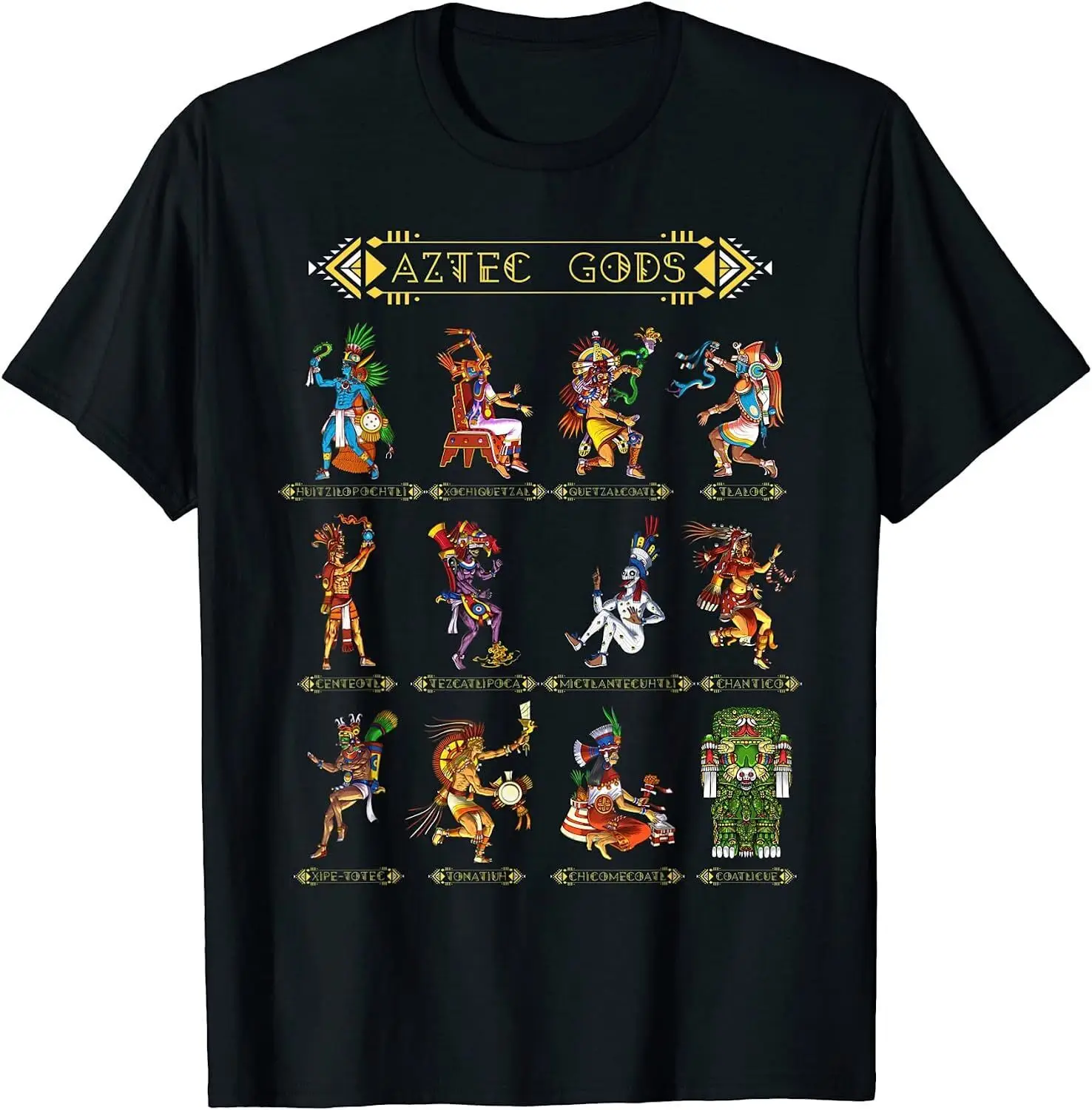 NEW! Aztec Mythology Gods Ancient Mayan Civilization History T-Shirt