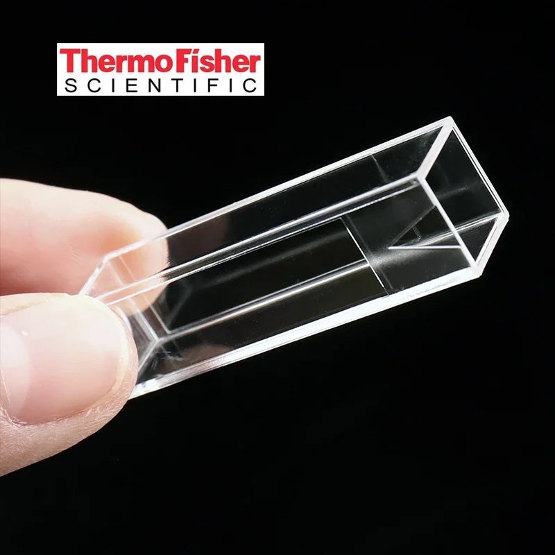 100 قطعة من أطباق البلاستيك القابل للتصرف من Fisherbrand، 1.5/4.5 مل، مسار بصري علمي، أطباق بصرية 10 مم، مستلزمات المختبر #4