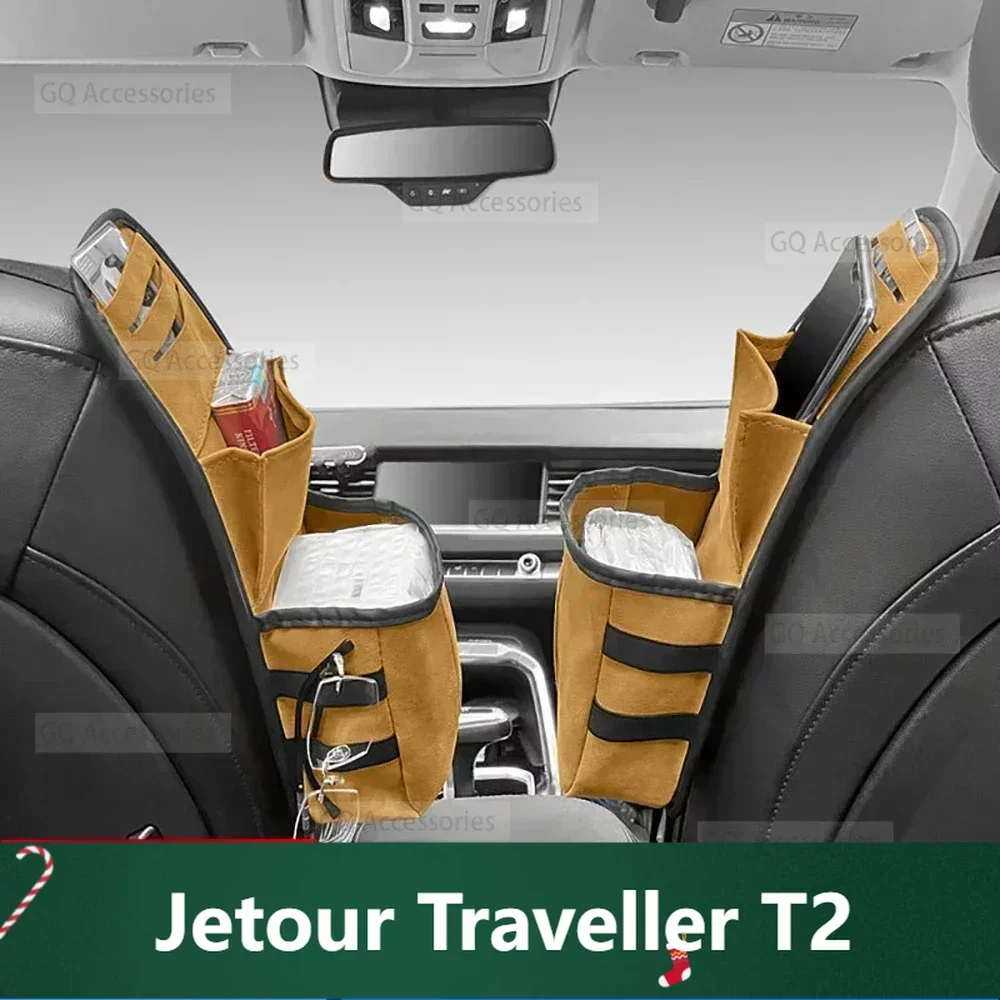 

For Jetour Traveller T2 2023 2024 Jetour T2 1Pcs Seat Side Storage Bag Tissue Box Fit Hanging Car Tissue Bag Interior Styl