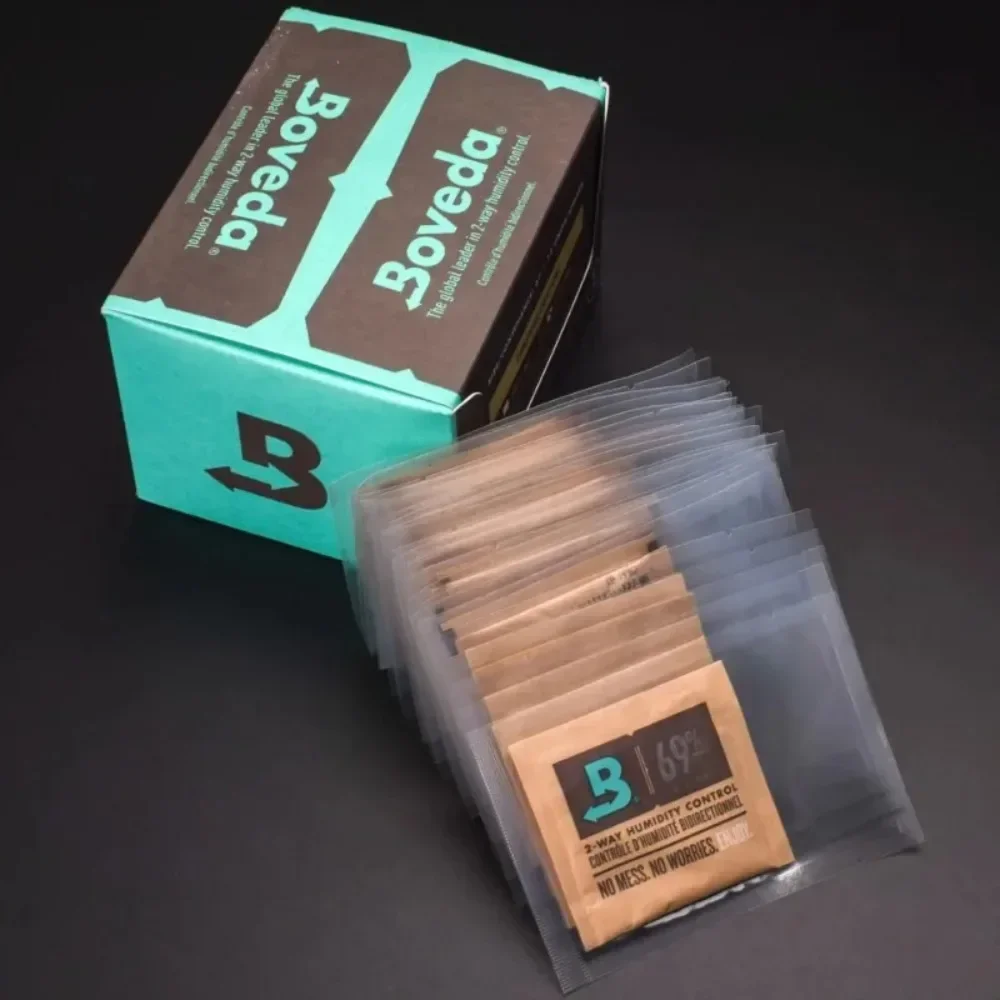 Oryginalne importowane torby na Humidor z cygara Boveda 72 62 65 69% tytoń 8g opakowanie nawilżające