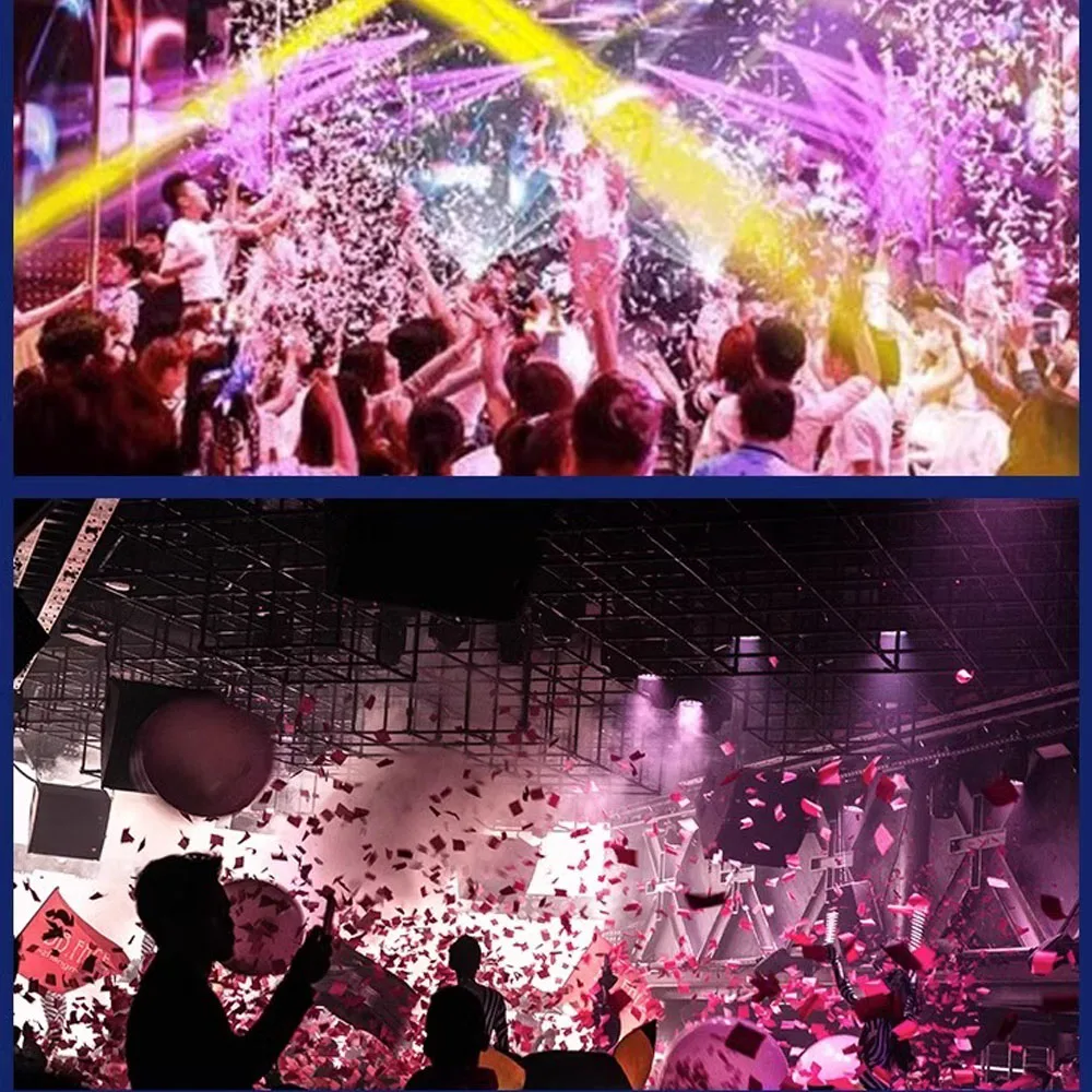 RGB LED CO2 Mini Pneumatic Rainbow Color Paper Confetti DJ Disco Company Wedding Party Decoration Stage Machine Special Effects