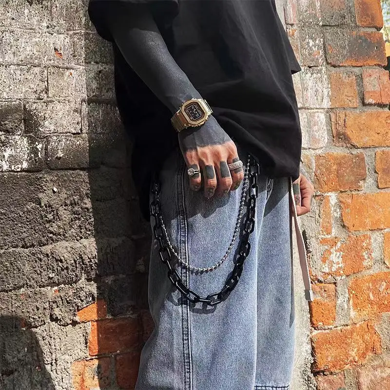 Personalized Versatile Pant Chain Hip Hop Street Clothing Pant Accessories Street Dance Bounce Waist Chain Work Stainless Steel