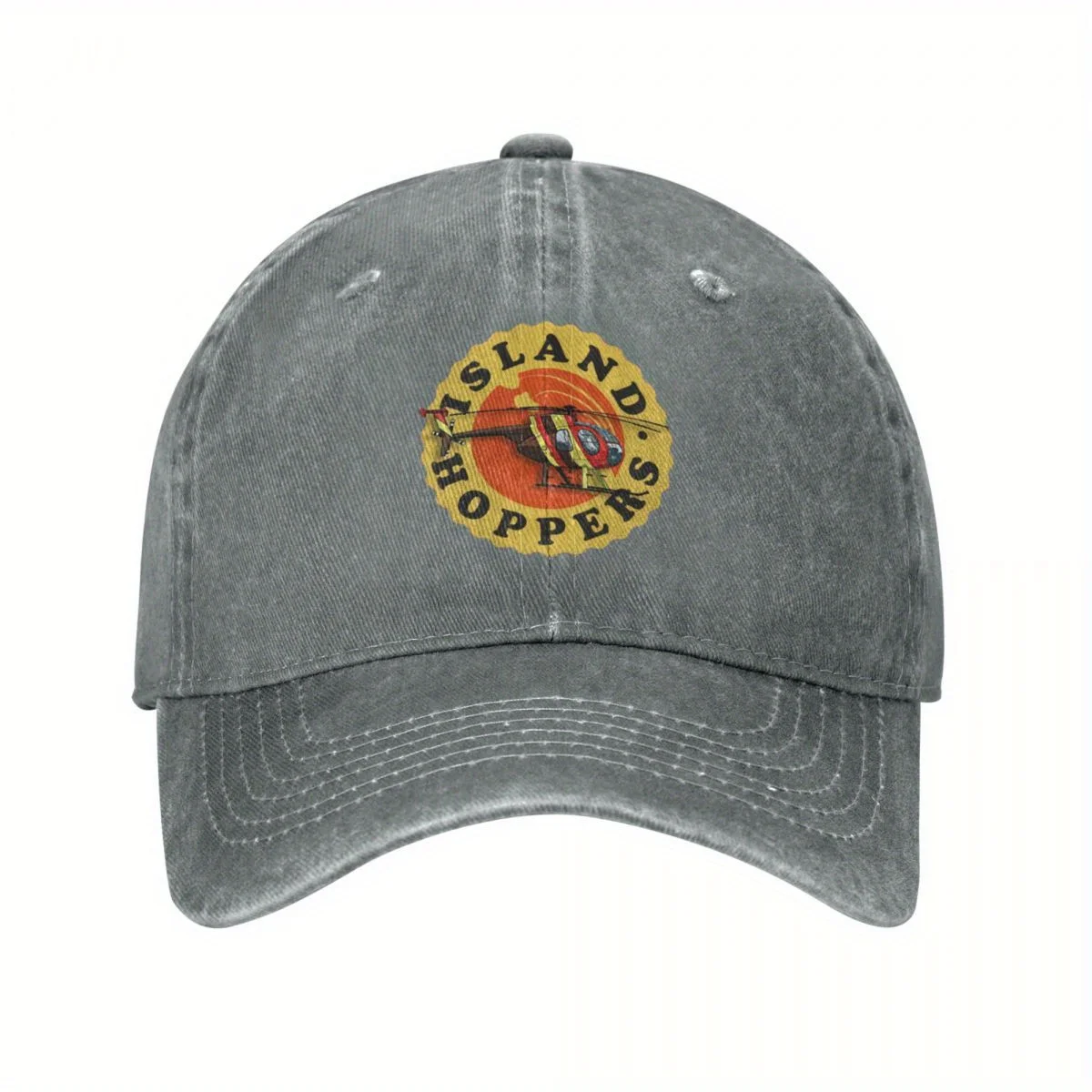 Island Hoppers Magnum PI Baseball Cap - Adjustable Hat Featuring 'HOPPERS' Embroidery, Designed to Be Lightweight And Breathable