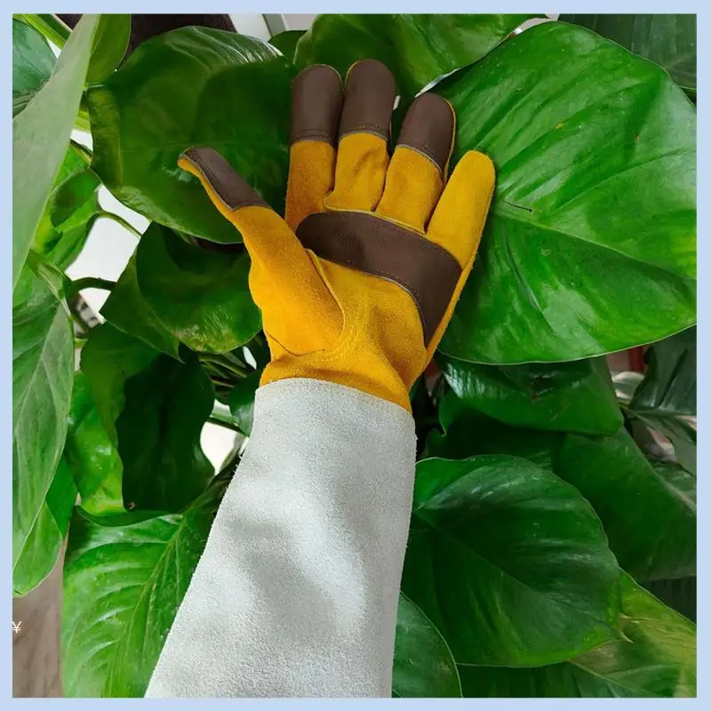 

MLGB-перчатки из воловьей кожи, садовые перчатки, расширенные перчатки для сварщика от укусов и насекомых, перчатки для защиты труда