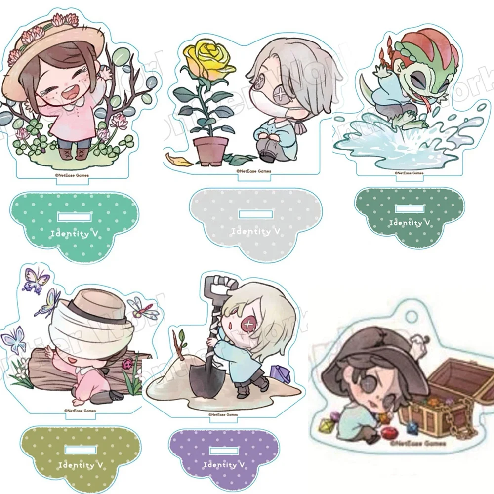 Amor Anime Identity V DIY soporte acrílico figura de juego Lucky Guy Reznik Emma Woods Helena llaveros modelo placa decoración de escritorio muñeca de juguete