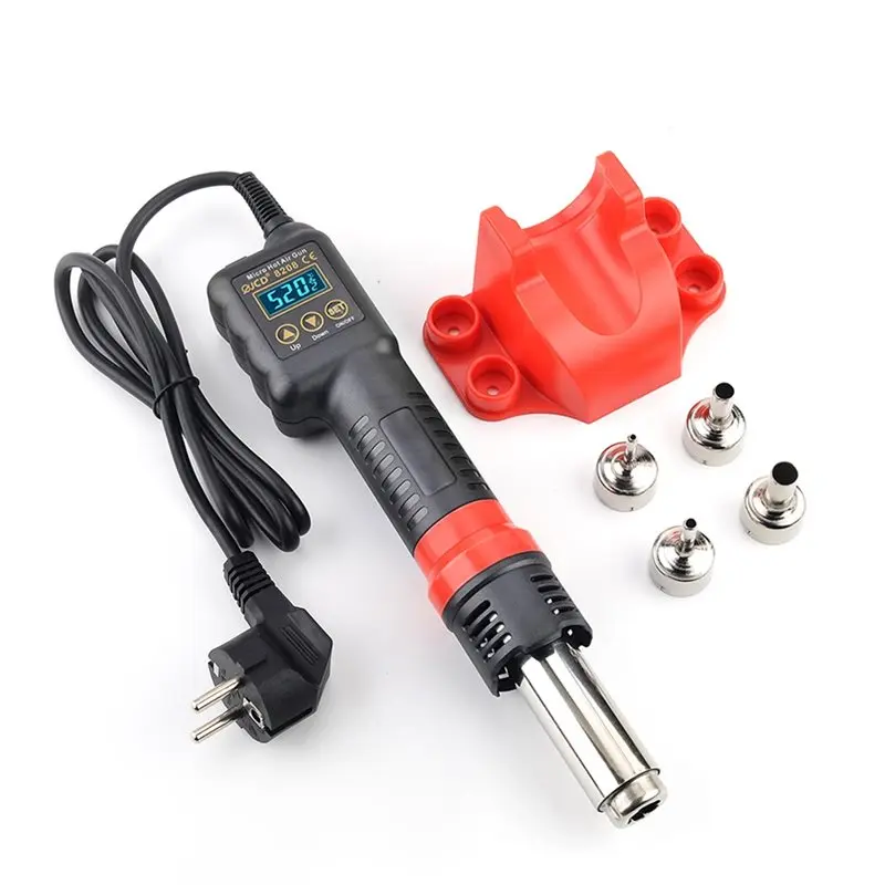 BAAJ-8208 Heat Gun 750W Micro Soldering Station LCD Digital Display Hot Air Gun Hair Dryer For BGA IC Repair Tools EU Plug