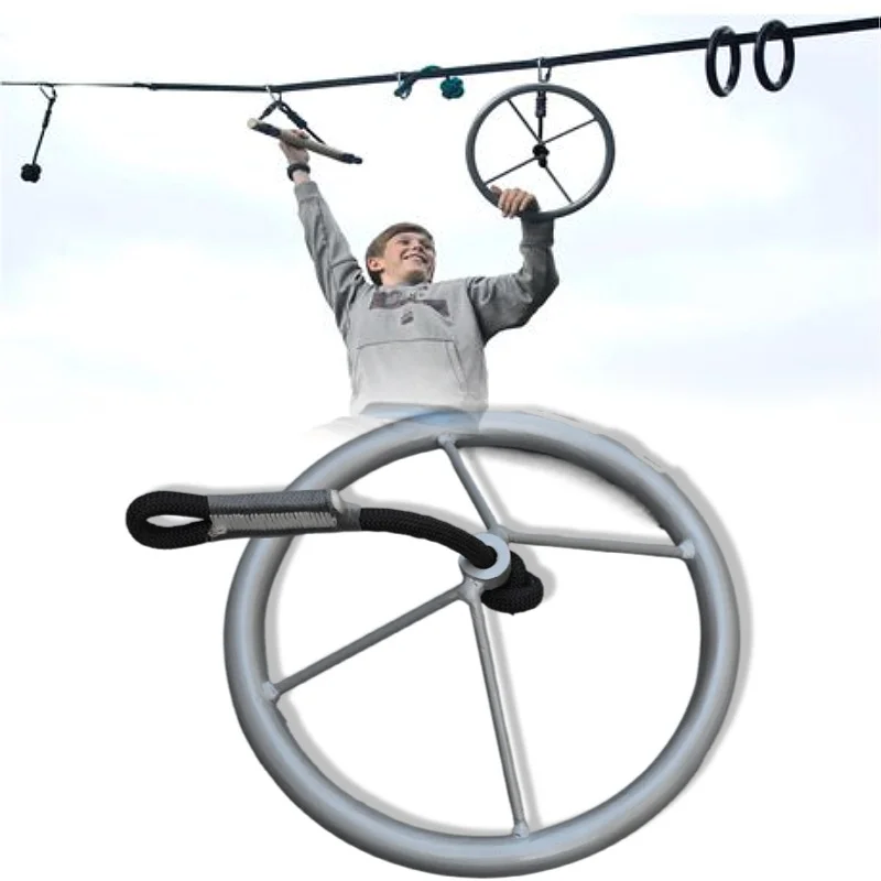 Outdoor Ninja Warrior Trainingsapparatuur Jungle Sportscholen Aap Ninja Wiel Obstakel voor Ninja Slackline