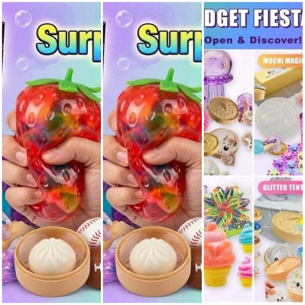 

Gacha Squishy Pack Collectible Blind Box, Slow Squeeze Fidget Toy, Stress Relief Surprise Gift For Kids Adults Party Rewards
