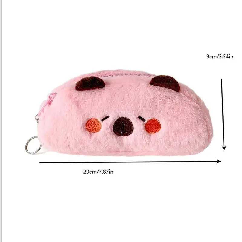 Kantong Pensil Capybara Menggemaskan untuk Anak Sekolah Menengah, Penyimpanan Makeup & Meja