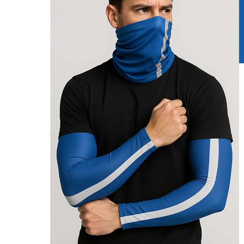 

Outdoor Sports New Fishing Sun-Proof Scarf Sleeve Two-Piece Reflective Riding Scarf Sweat-Absorbent Breathable Sun-Proof Scarf