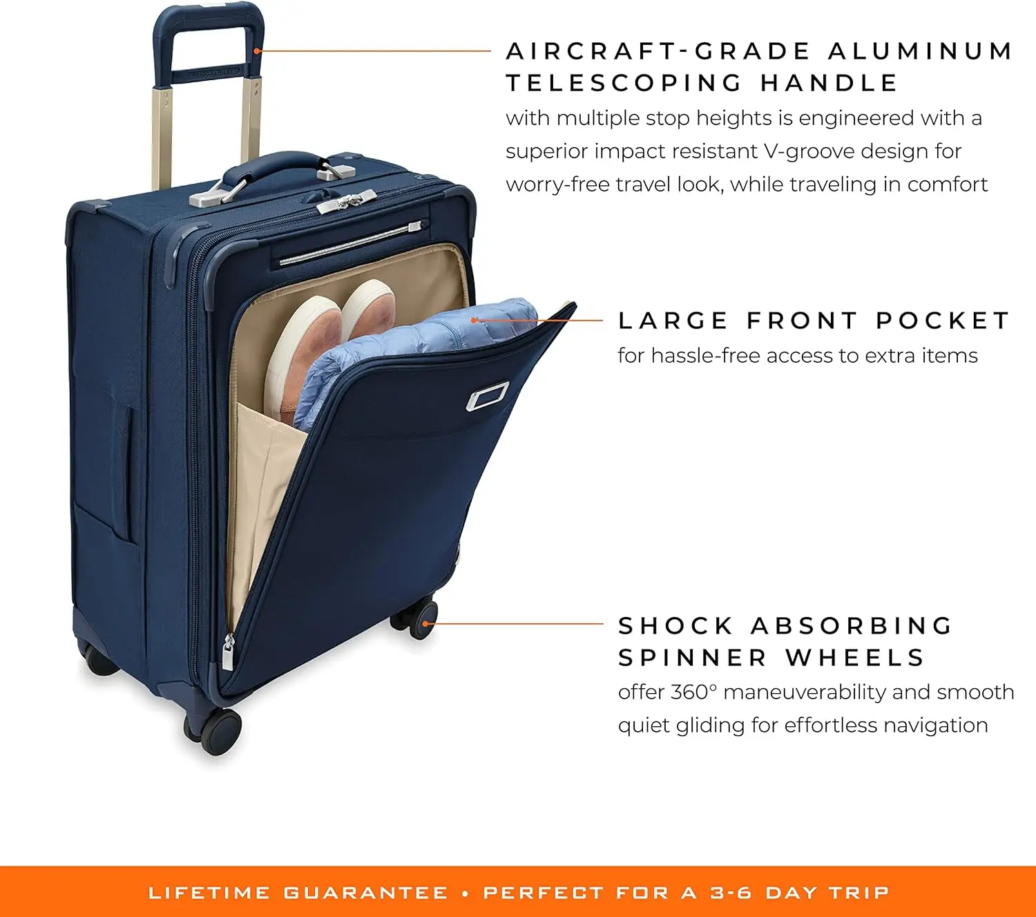 Marinha, 26 polegadas Médio Expansível