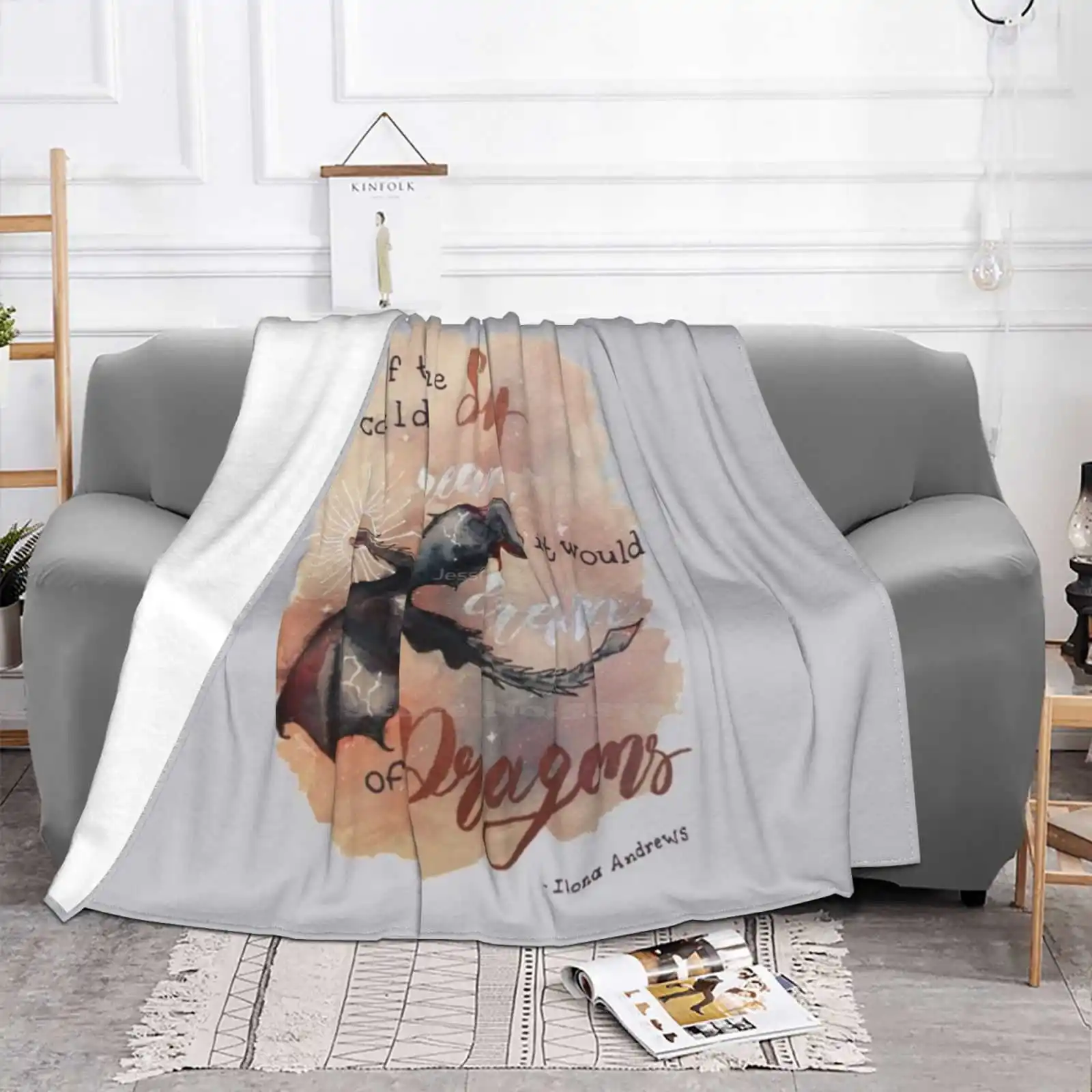 If The Sky Could Dream , It Would Dream Of By Ilona Andrews New Arrival Fashion Leisure Warm Flannel Blanket Ilona Andrews