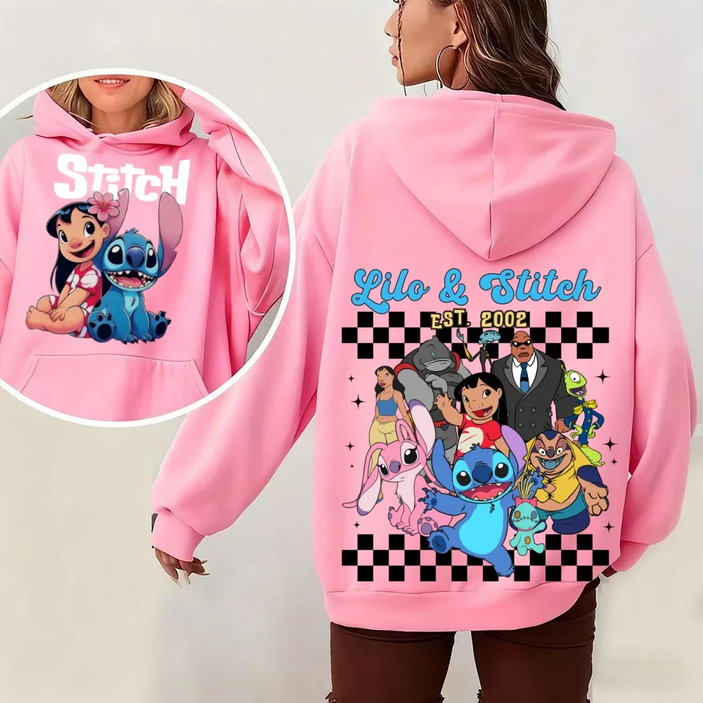 2026 جديد الخريف ديزني غرزة الشتاء فضفاض الرجال والنساء الأزواج الطلاب موضة مقنعين طويلة الأكمام معطف بقلنسوة رائجة البيع #1