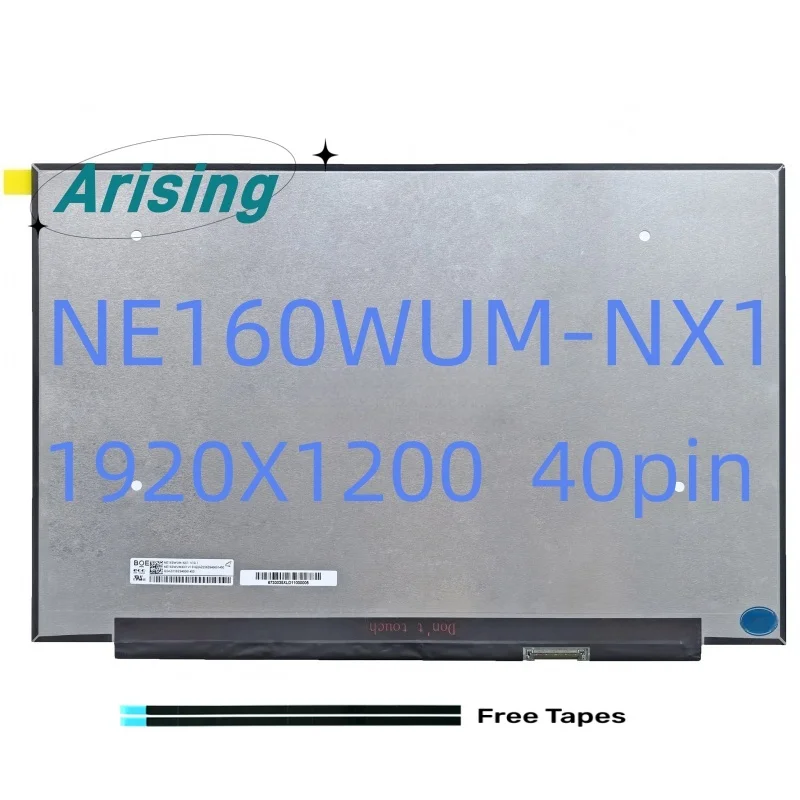 

Оригинальный новый 16-дюймовый NE160WUM-NX1 подходит для NE160WUM NX1 V18.0 ЖК-экран для ноутбука 1920x1200 EDP 40 контактов 120 Гц IPS