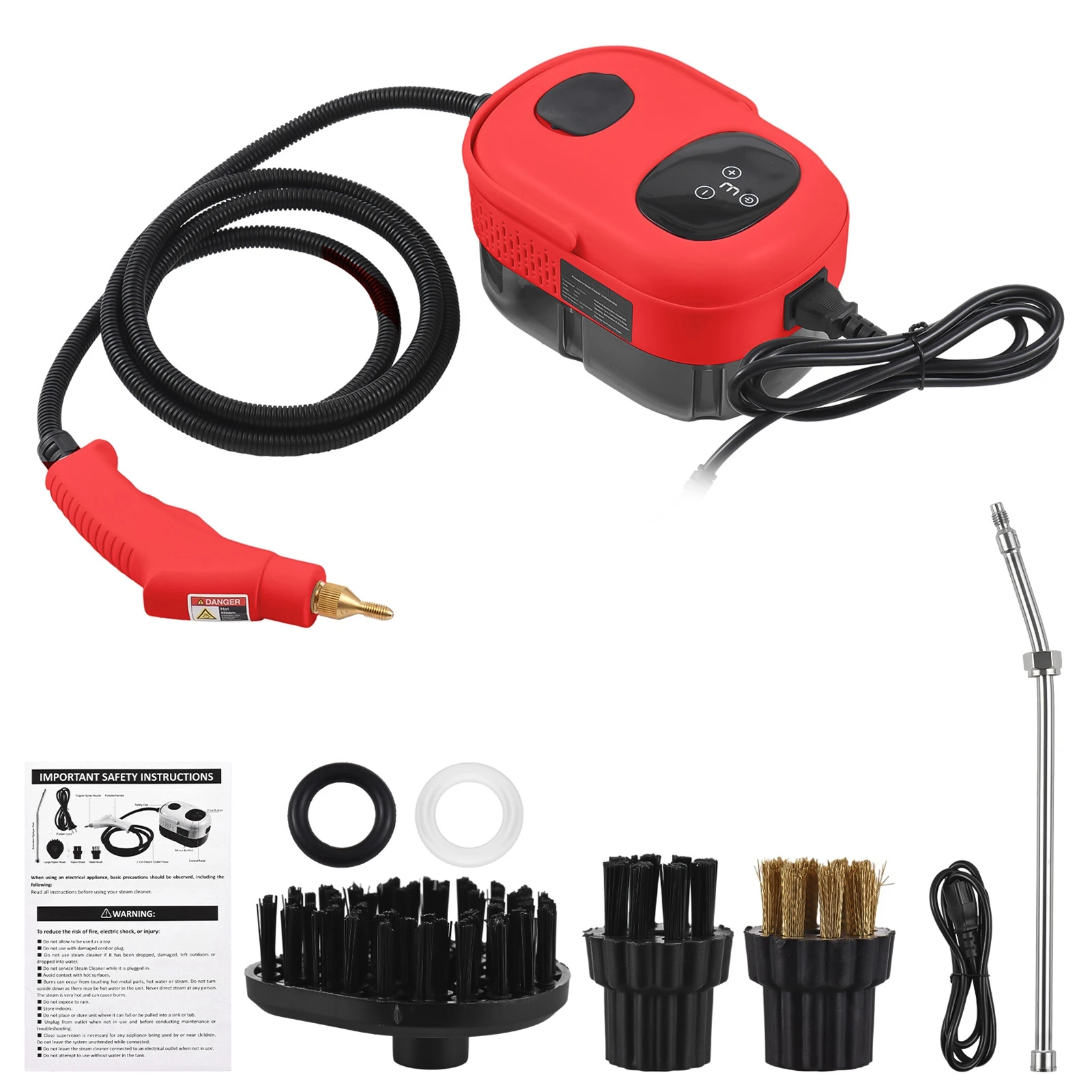 High Pressure Steam Cleaner High Temperature Pressurized Steam Cleaning Machine Portable Handheld Steam Cleaners Multifunctional