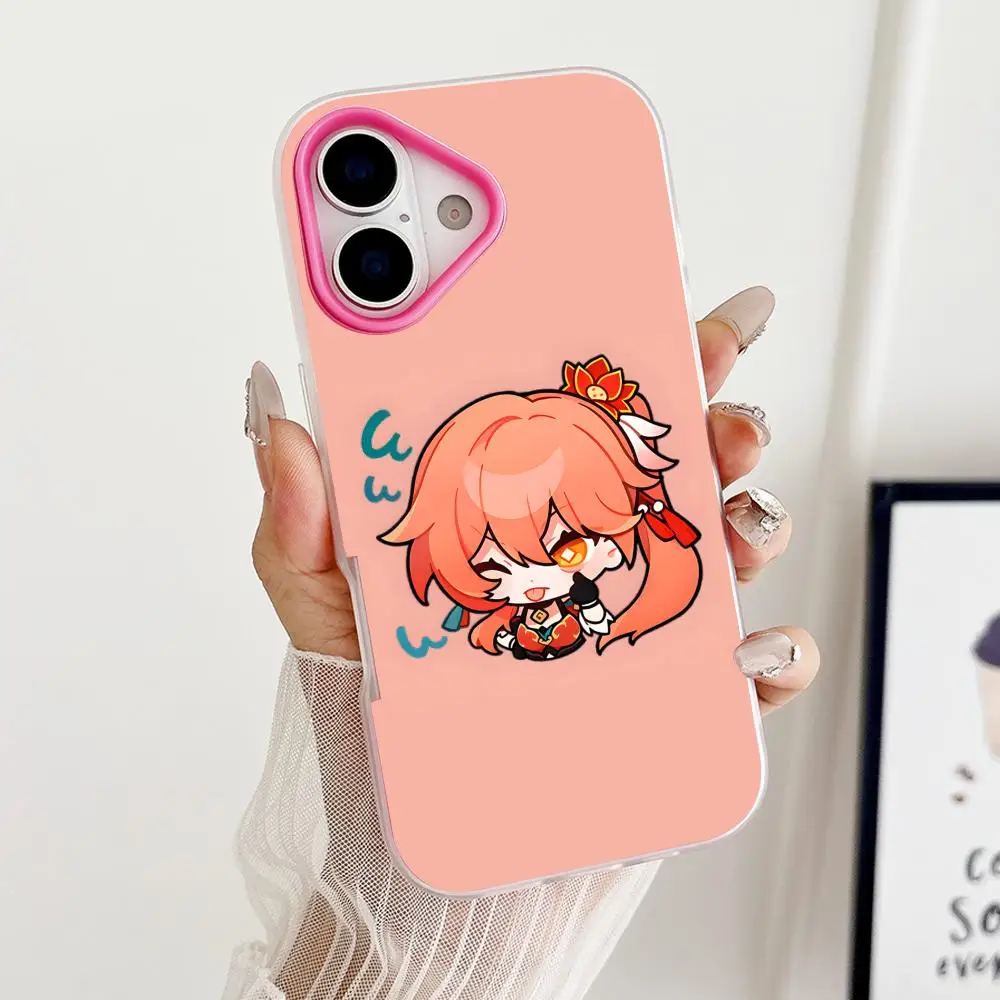 

Чехол HSR Guinaifen Jelly Double layer Rose Red для iPhone 17 16 15 14 13 12 11 Air Pro Max Plus, защитный