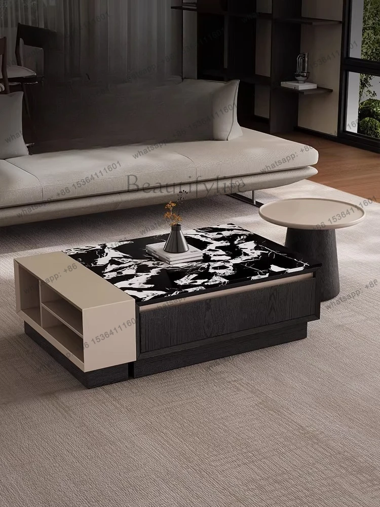 

Modern simple living room small apartment high-end fashion solid wood storage cabinet