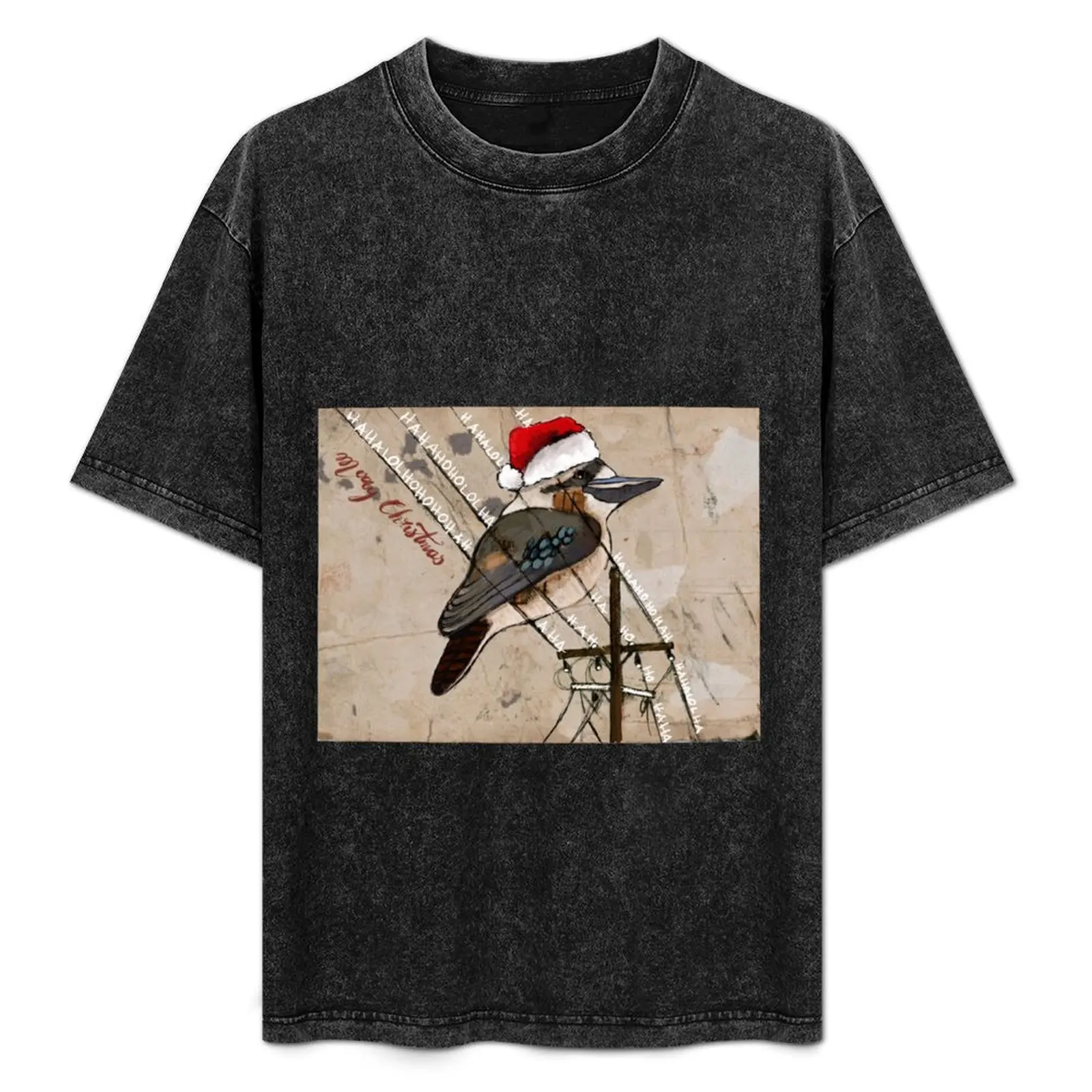 

Kookaburra Christmas card T-Shirt shirts graphic tee anime stuff funny costumes oversizeds Men's t-shirt