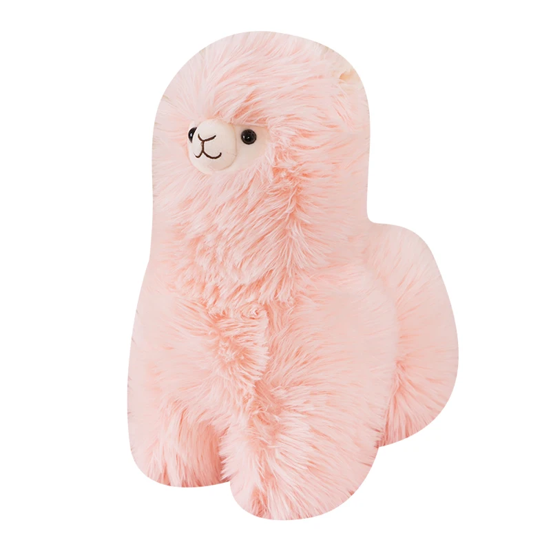 Bonito branco alpaca boneca pl brinquedo presente de aniversário das crianças decoração do quarto da menina fofoluie colecionável animal de pelúcia