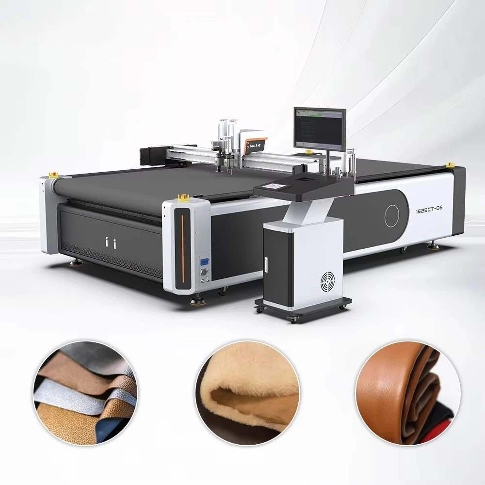 High-precision automatic shoe and bag leather cutting machine with large visual camera