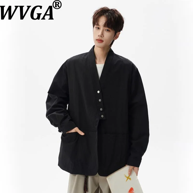 

WVGA Spring Summer New Man Tide High-Quality Cardigan Design Trendy Oversized Long Sleeve Shirt Niche Chic Casual Top Ins W20691