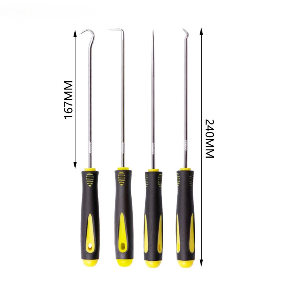 Profession 4PC Oil Seal Screwdriver 4-piece Set Pulling Hook Tire Gravel Cleaning Toner Cartridge Tools Car Maintenance Removing