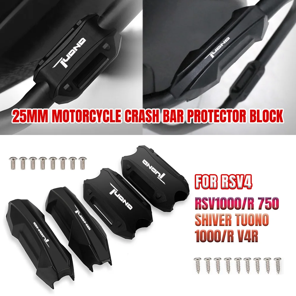 

Motorcycle Bumper Engine Guard 25MM Protection Block Crash Bar Decorative For Aprilia RSV4 RSV1000/R 750 Shiver Tuono 1000/R V4R