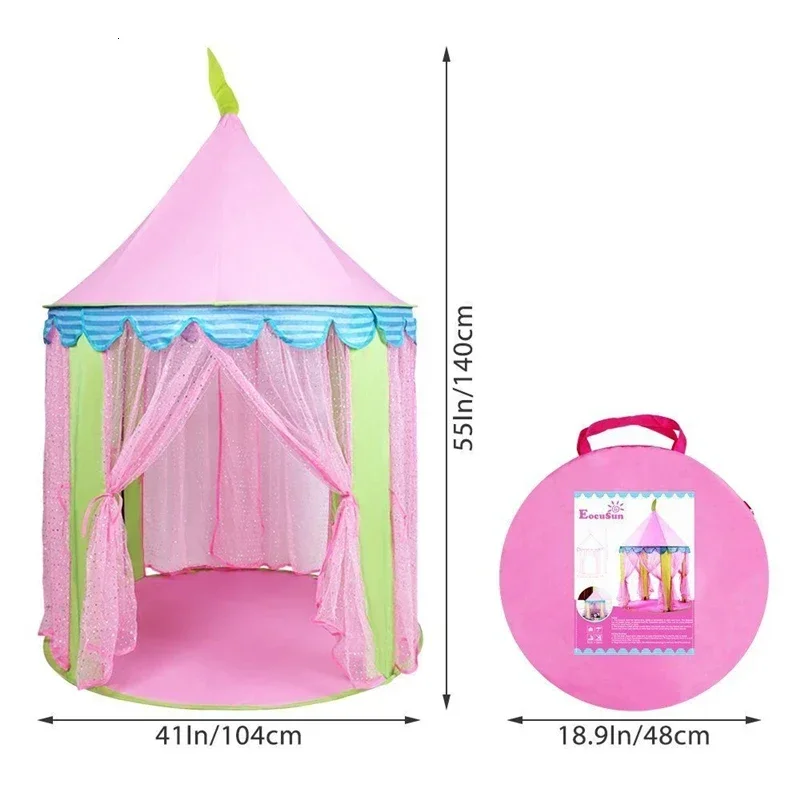 Children\'s Tent Folding Tents Play House For Children Teepee Toy Tents For Kids Tipi Infantil Indoor Ball Pit Princess Castle